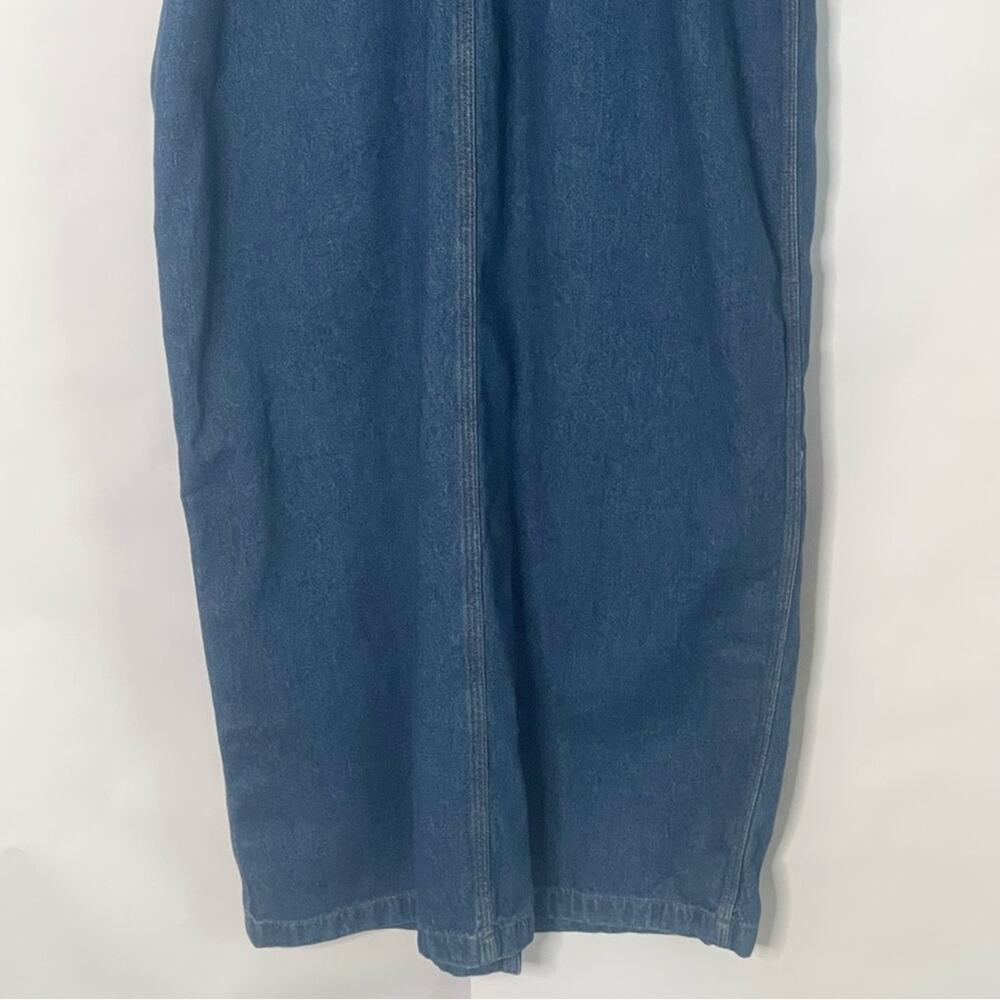 Vintage 90s denim maxi romper dress women’s Size 10 western equestrian bohemian - Picture 11 of 16